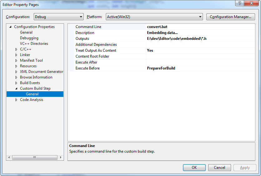 Visual Studio build step - post image